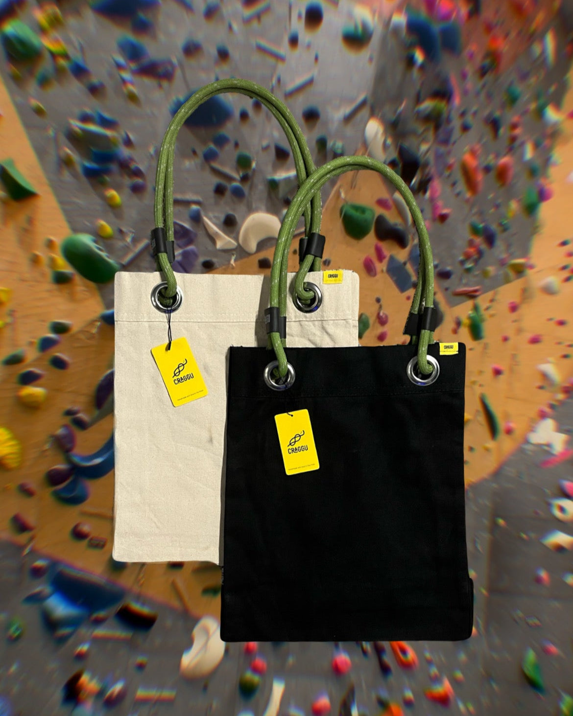 Craggu Rope Tote - Vertical Lime