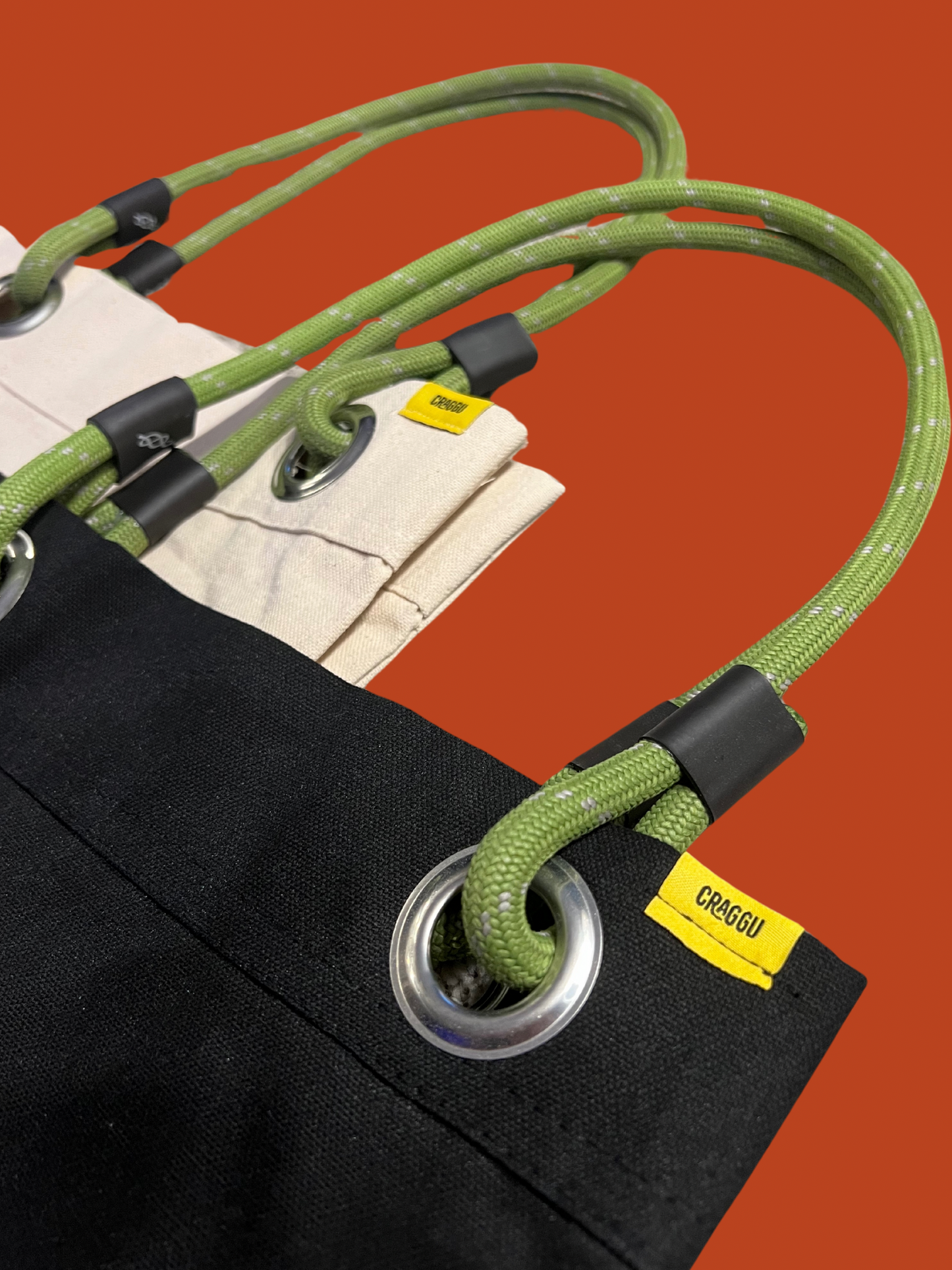 Craggu Rope Tote - Vertical Lime